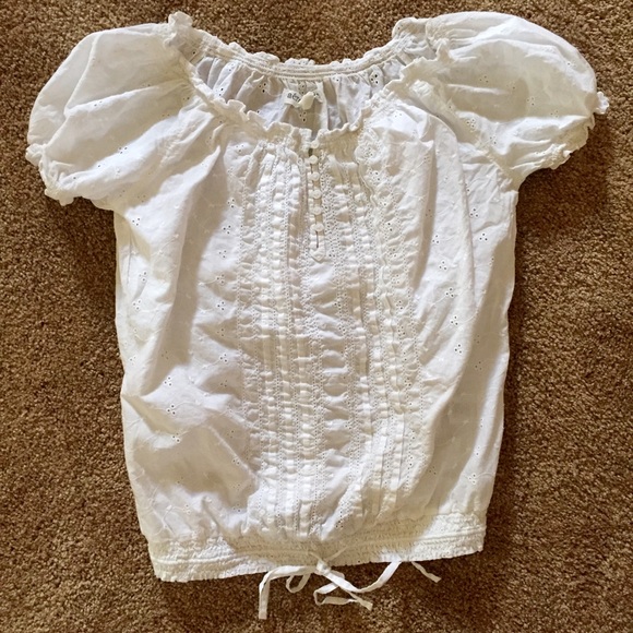 White summer blouse or crop top