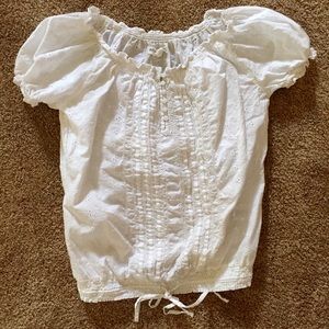 White summer blouse or crop top