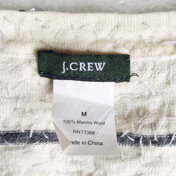 ❌SOLD❌ J. Crew Merino Confetti Stripe Sweater - Picture 3 of 4