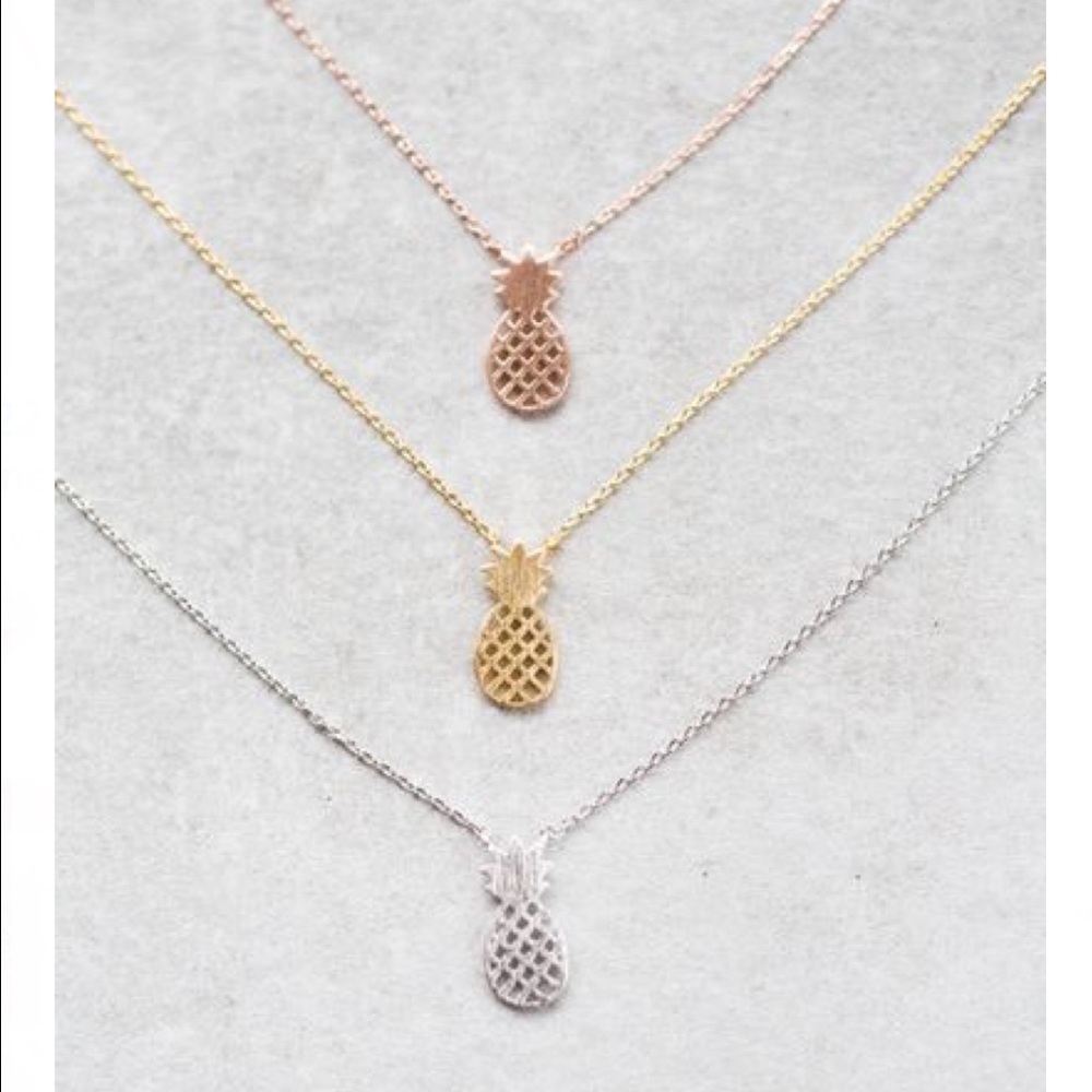 SOLD OUT|| 18K Plated Pineapple Necklace - Picture 2 of 4