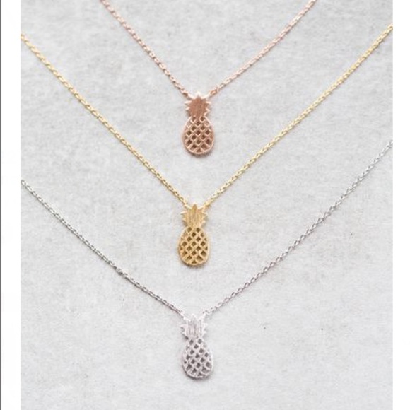 SOLD OUT|| 18K Plated Pineapple Necklace - Picture 2 of 4