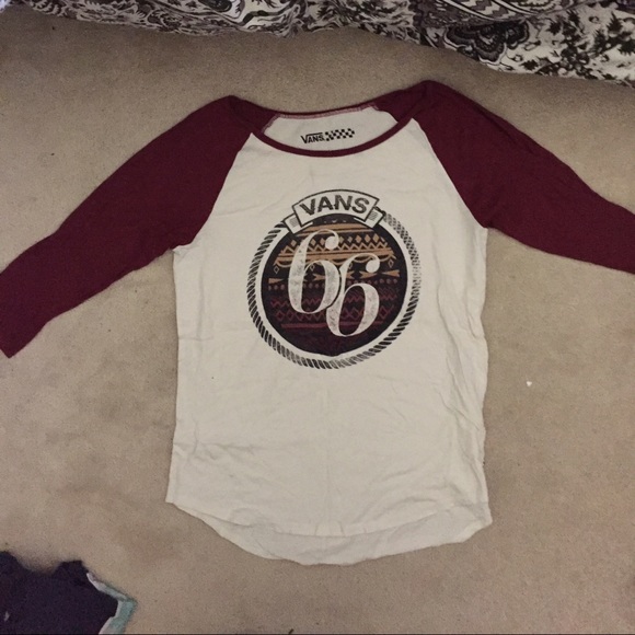 Vans 3/4 length women's baseball tee