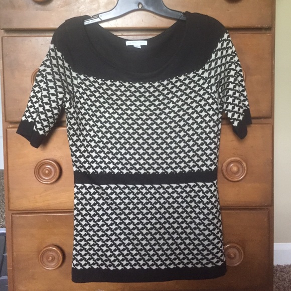 Cream and black sweater