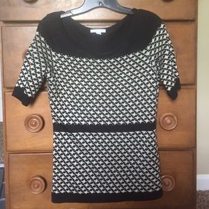 Cream and black sweater