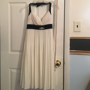 Beautiful white silk semi formal dress