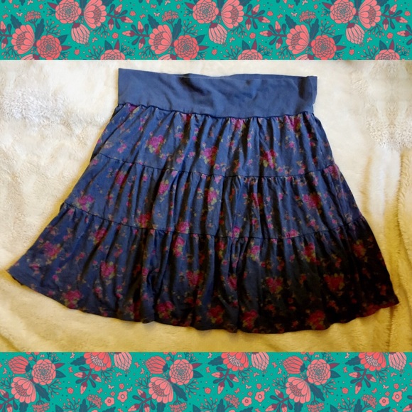 Fossil Floral Skirt