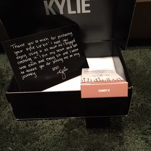 Kylie Cosmetics Makeup - Sale❗️Candy K Kylie lip kit, box & card Kylie Cosmetics Makeup - Sale❗️Candy K Kylie lip kit, box & card