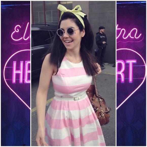 Pink striped vintage inspired dress