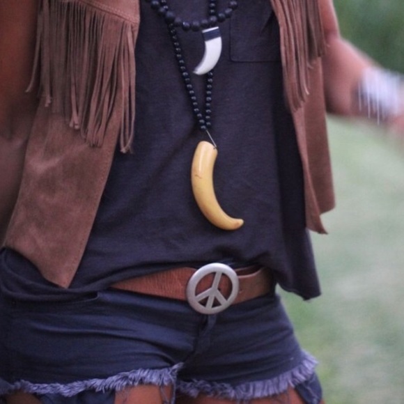American Eagle Peace Sign Belt