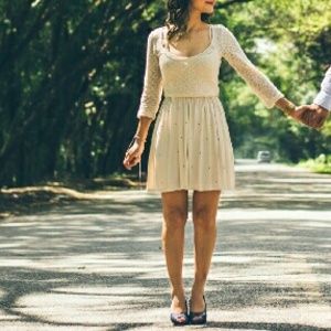 fit+flare lace dress