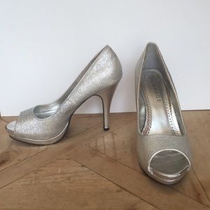 Silver heels by Rampage