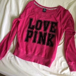 Love pink crew neck