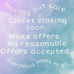 Sale! Closet closing soon!