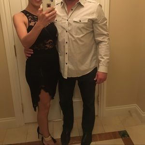 💃🏼Hommage Black Asymmetrical Dress