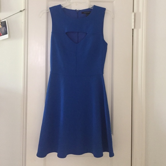French Connection Blue Cut Out Dress US Size 2 - Picture 2 of 4
