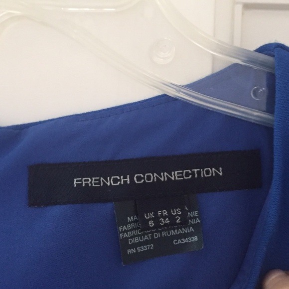 French Connection Blue Cut Out Dress US Size 2 - Picture 4 of 4