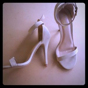 Nude ankle strap heels. Size 5.5