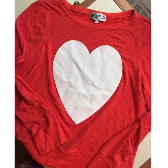 Wildfox Oversized Glitter Heart BBJ Red - Picture 3 of 4