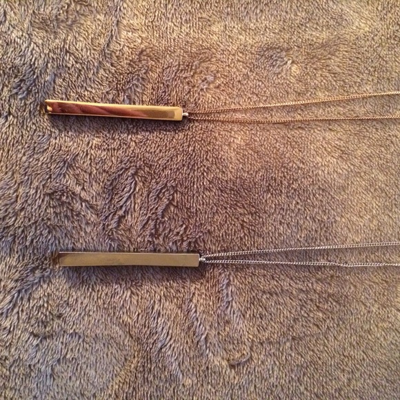 Long necklaces. Gold and silver