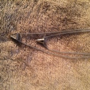 2 necklaces in one silver