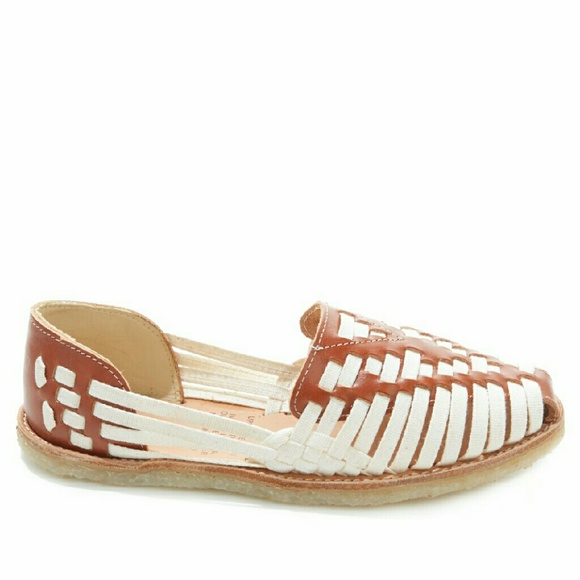 Tom's leather Huarache slip-on white cognac - Picture 2 of 4