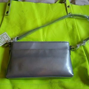 Silver 90’s style bag over the shoulder clutch vintage