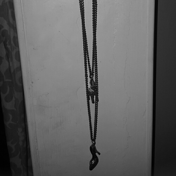 *2* Glam necklace and distressed owl earrings