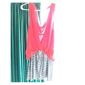 Lush Mini Silver Sequin Dress