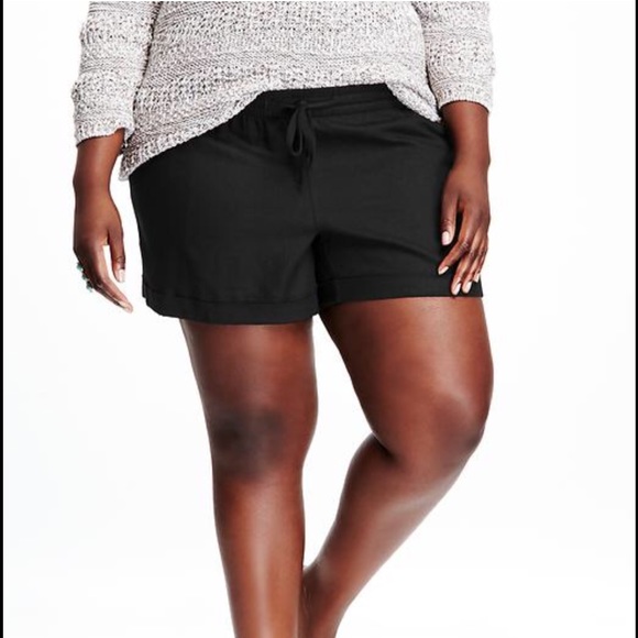 old navy black linen shorts