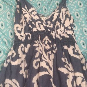 blue and cream summer sundress