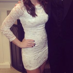 White Full Body Lace Dress