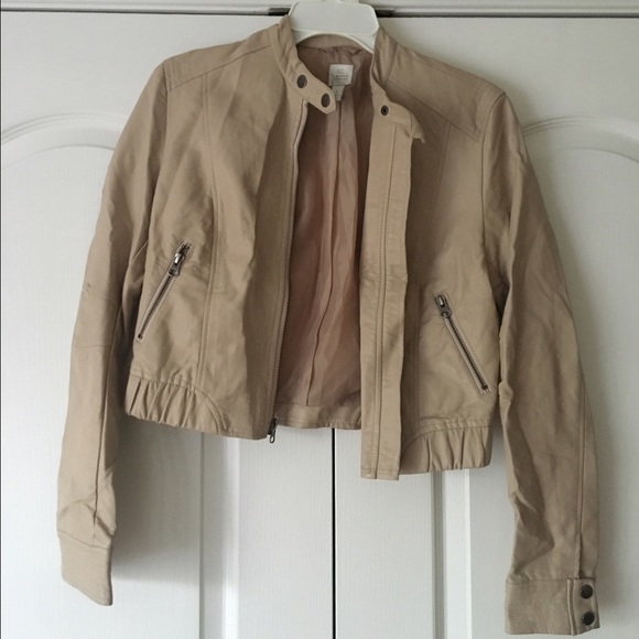 Lauren Conrad tan leather jacket