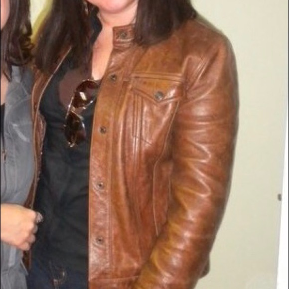 100% Distressed Leather Jean-Style Jacket - Picture 5 of 5