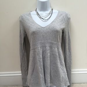 Grey American Eagle Babydoll Sweater