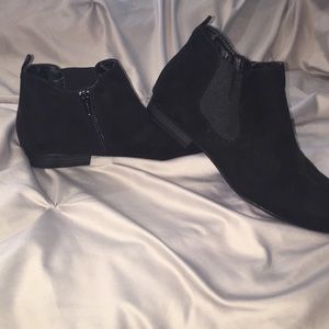 Charming Charlie black suede ankle boots