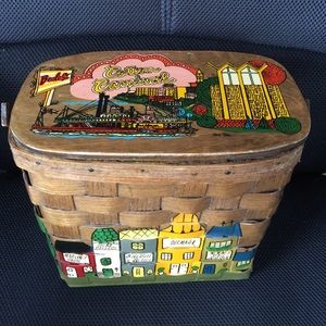 Vintage Caro Nan wooden handbag purse, FLAWED