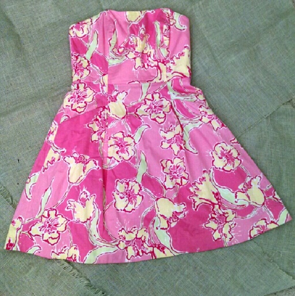 Strapless Lilly Pulitzer Dress Size 2