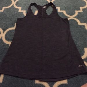 Charcoal grey running/yoga tank Hind