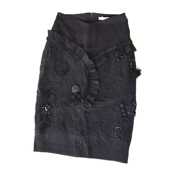 black skirt.