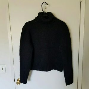 New J.Crew black chunky turtleneck sweater