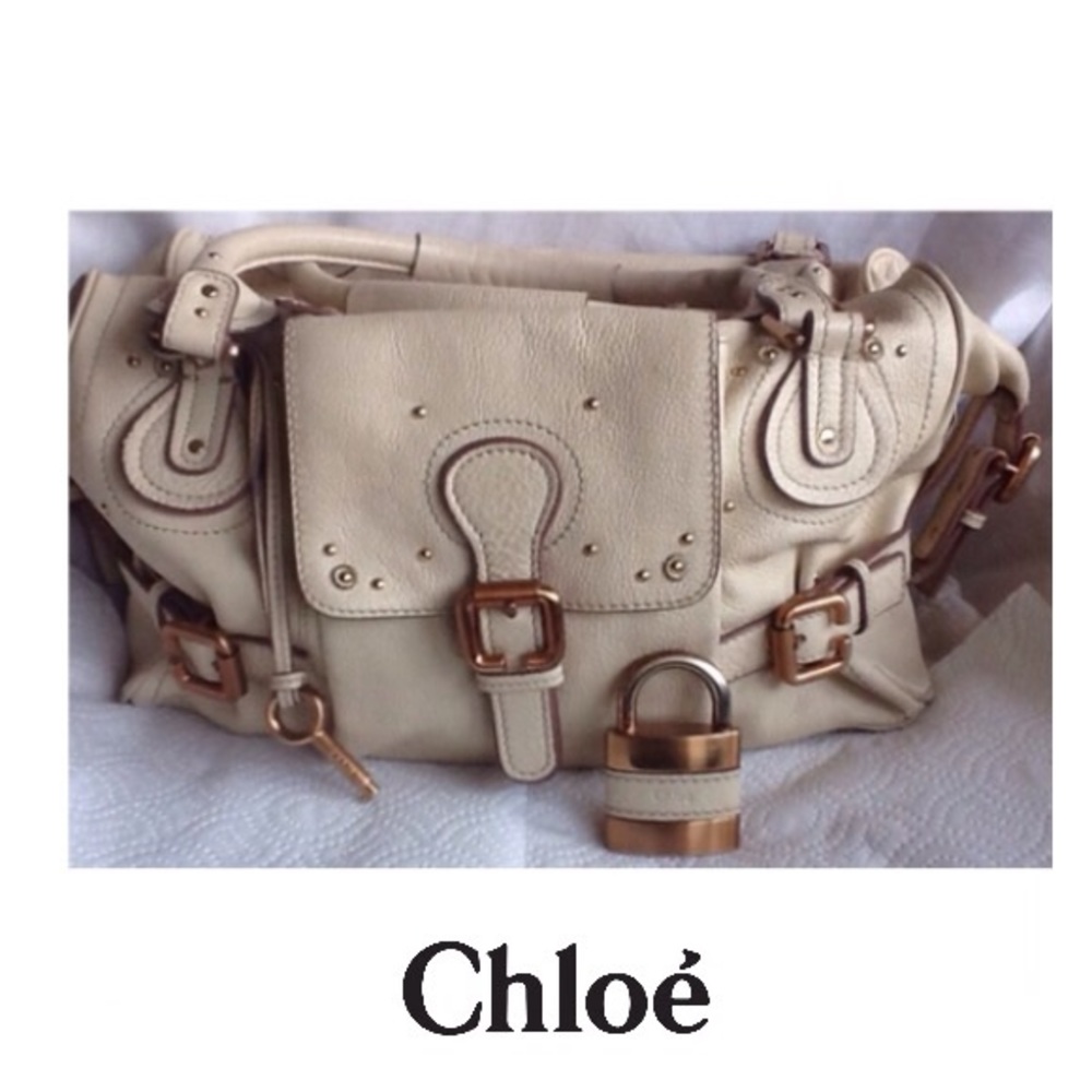Chloe Large Rare Rose Gold Paddington Lock Bag