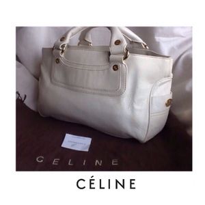 Your First Celine White Gold Boogie Satchel Bag