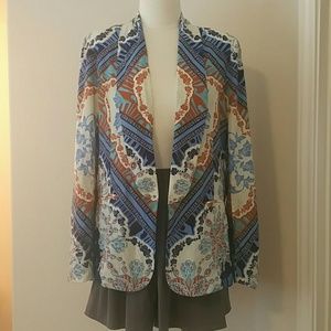 Tribal print blazer
