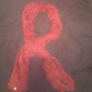 Red long sequen scarf