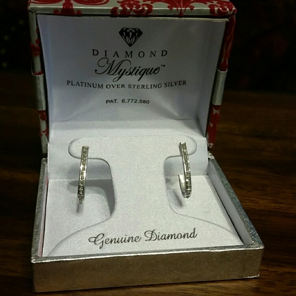 Diamond Mystique J hoop earrings