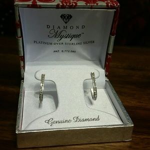 Diamond Mystique J hoop earrings