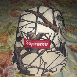 Supreme woods camp cap white