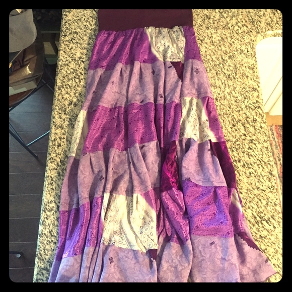 Purple flowy skirt