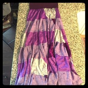 Purple flowy skirt