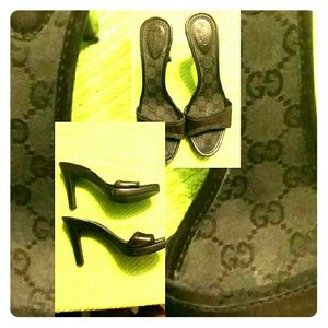Gucci leather sandal high heels